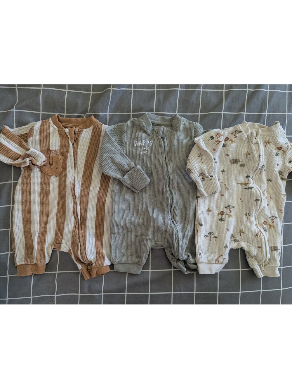 Bundle of ribbed rompers